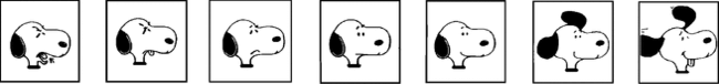 Fig. 3: Only people who are familiar with the comic picture language will understand the Snoopy-scale (Moskowitz, 1985)